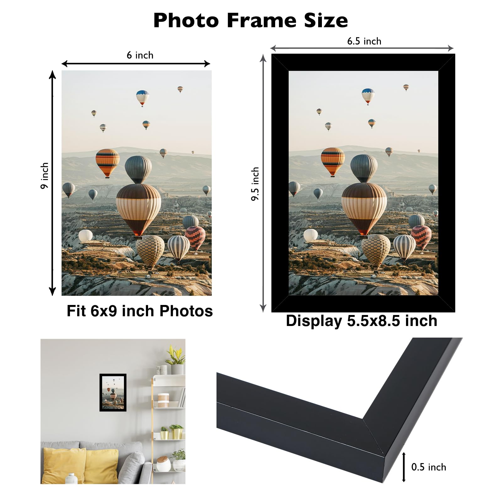 Amazon.co.jp: JCJMY 6×9インチ 写真フレーム 6枚セット 壁掛け